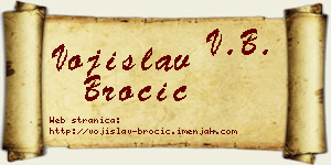 Vojislav Broćić vizit kartica